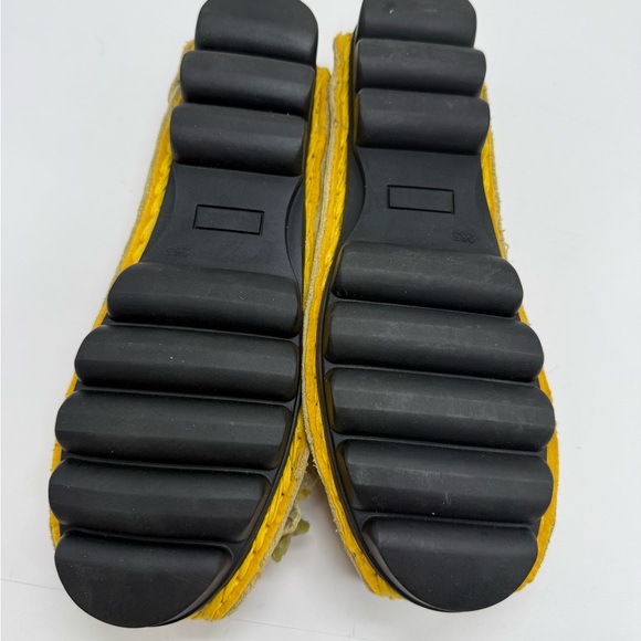 Socofy Yellow Flower Handcrafted Leather Slip On Loafers Shoes 9.5 - Picture 8 of 9